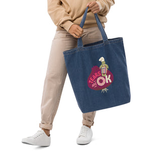 Tears Are OK Denim Tote Bag